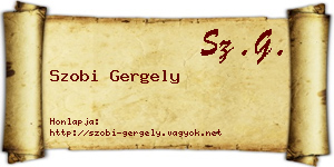 Szobi Gergely névjegykártya